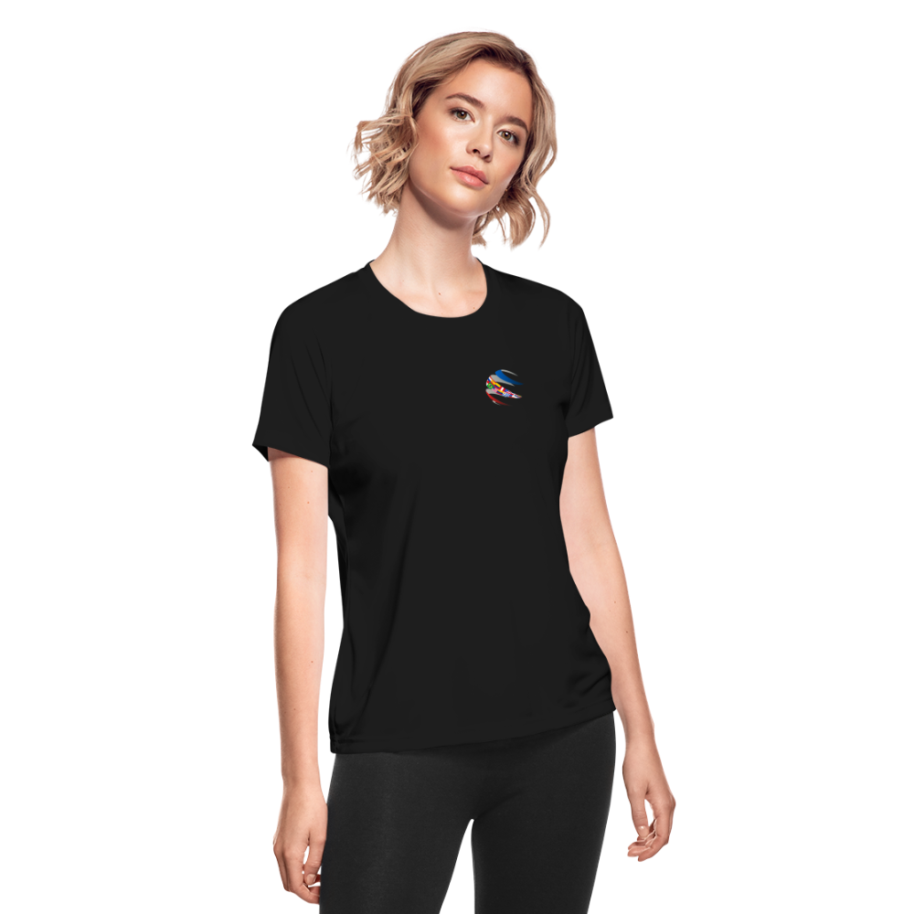 Black Sports Performance T-Shirt for Women | Capellan - black