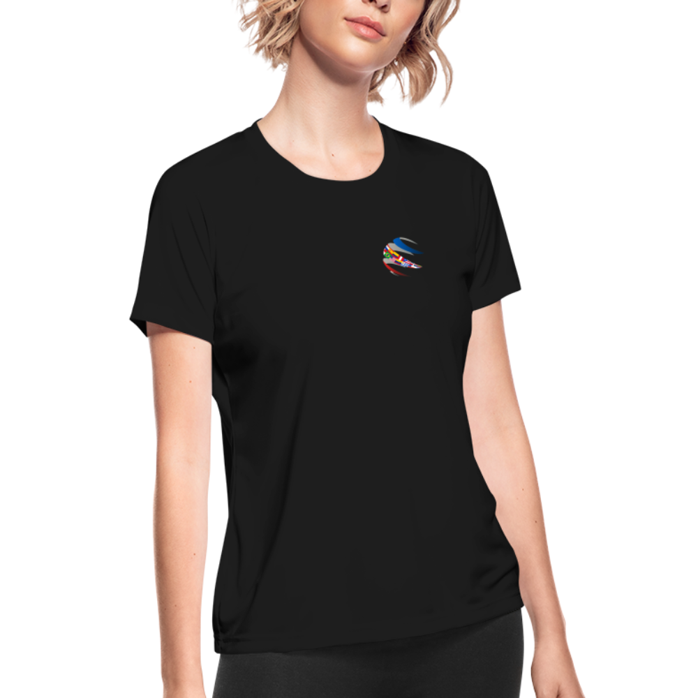 Black Sports Performance T-Shirt for Women | Chaplain - black