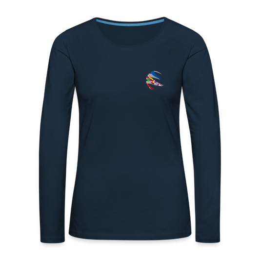 Navy Long Sleeve T-Shirt | Capellan | Women - deep navy