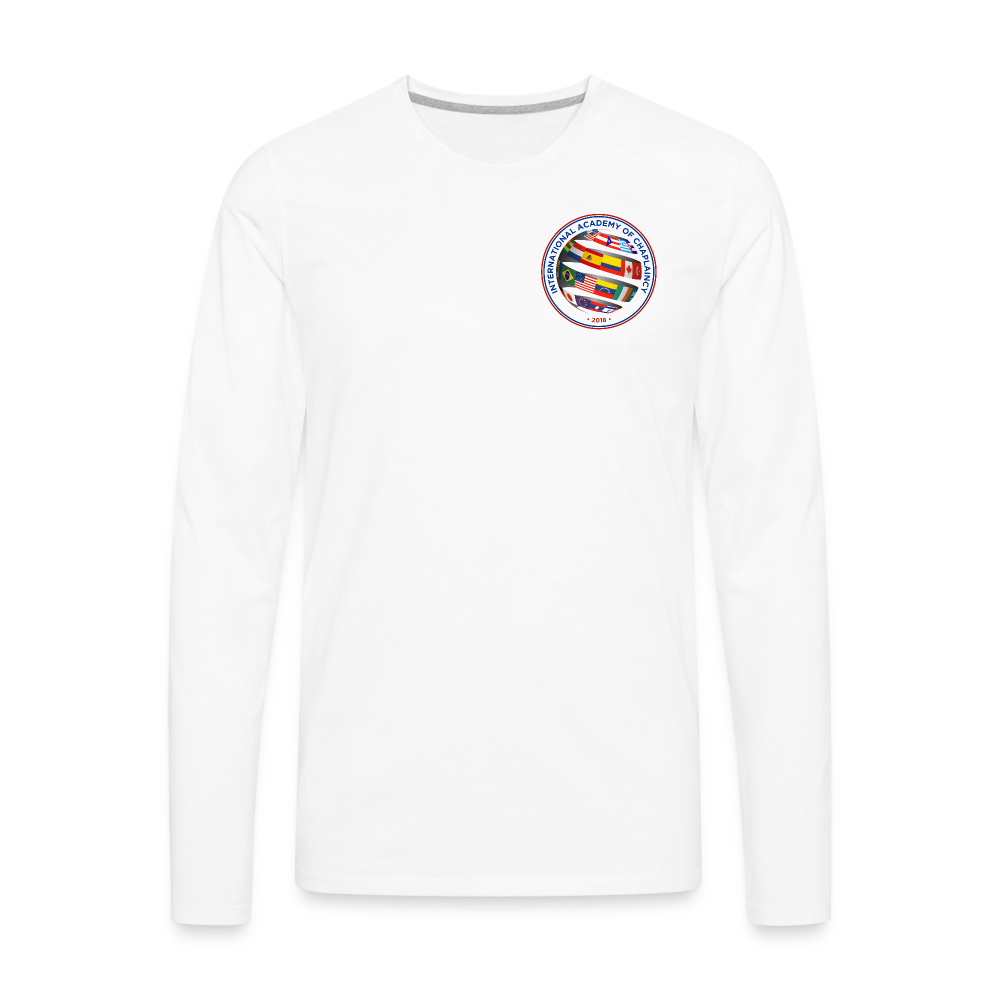 White Men's Long Sleeve T-Shirt | Capellan | AIC Capellania Logo - white