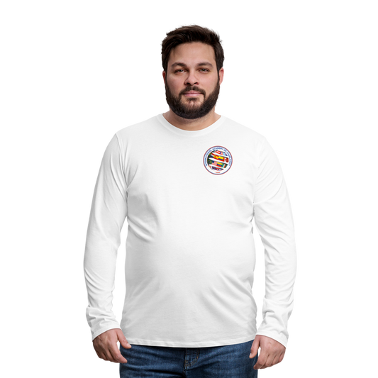 White Men's Long Sleeve T-Shirt | Capellan | AIC Capellania Logo - white