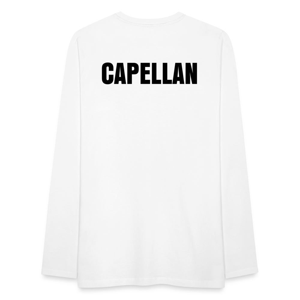 White Men's Long Sleeve T-Shirt | Capellan | AIC Capellania Logo - white