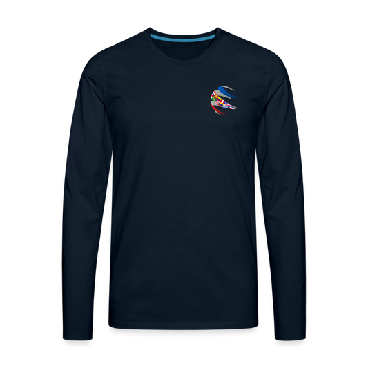 Navy Blue Long Sleeve T-Shirt | Capellan - deep navy