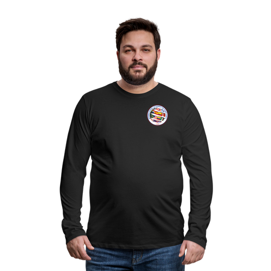 Black Men's Long Sleeve T-Shirt | Chaplain | AIC Capellania Logo - black