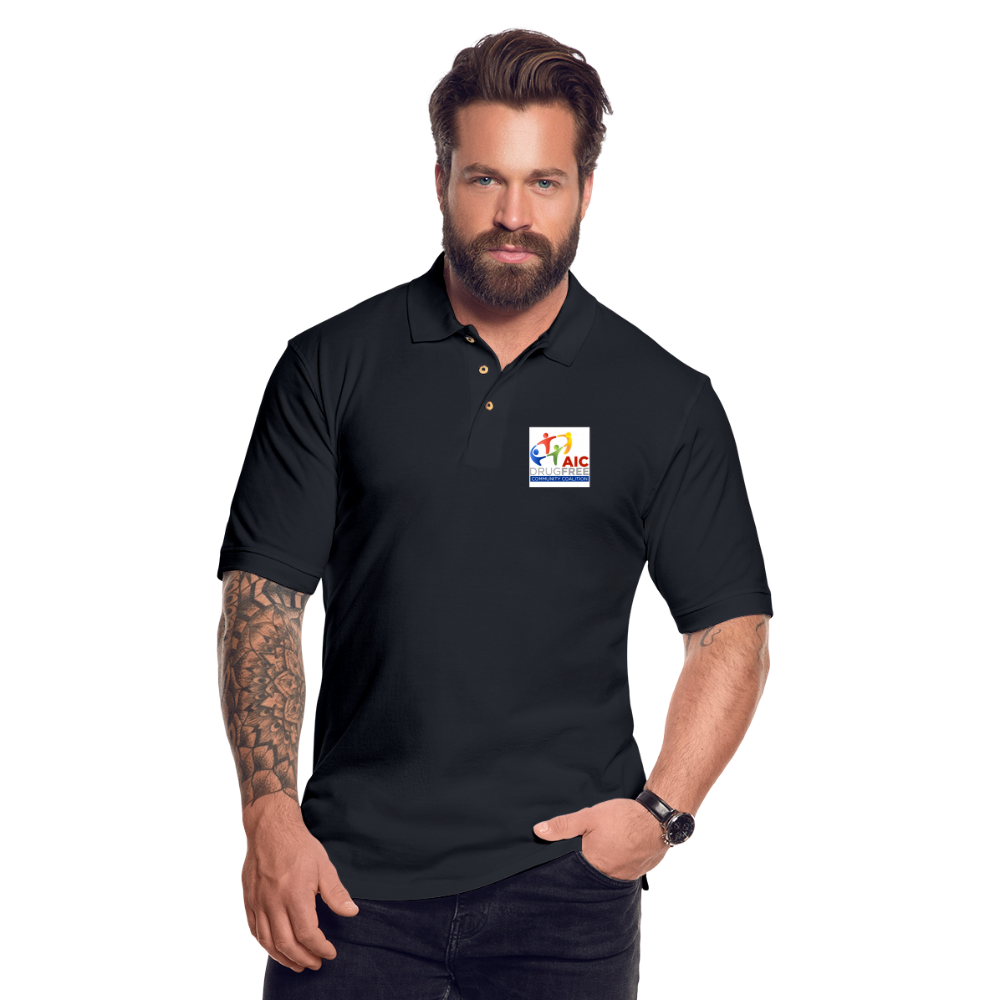 Polo Shirt for Men | 3 Colors | AIC DrugFree Community Coalition - midnight navy