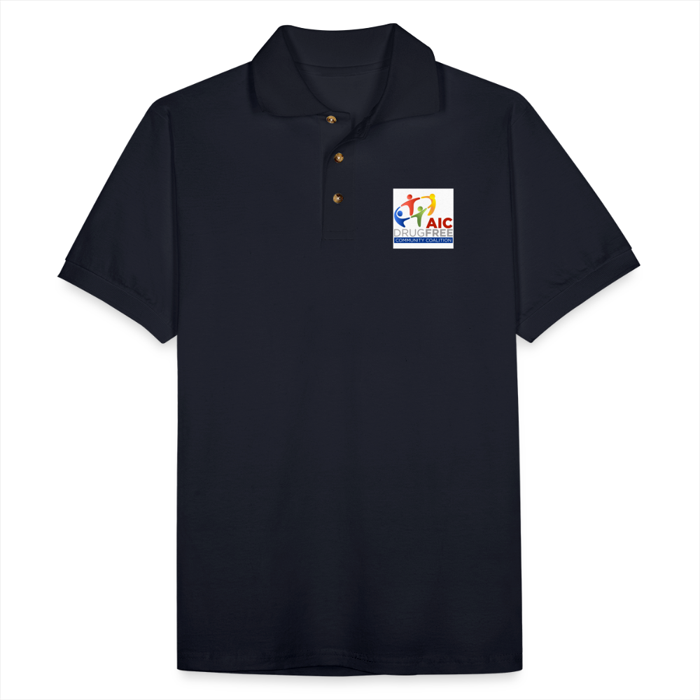 Polo Shirt for Men | 3 Colors | AIC DrugFree Community Coalition - midnight navy