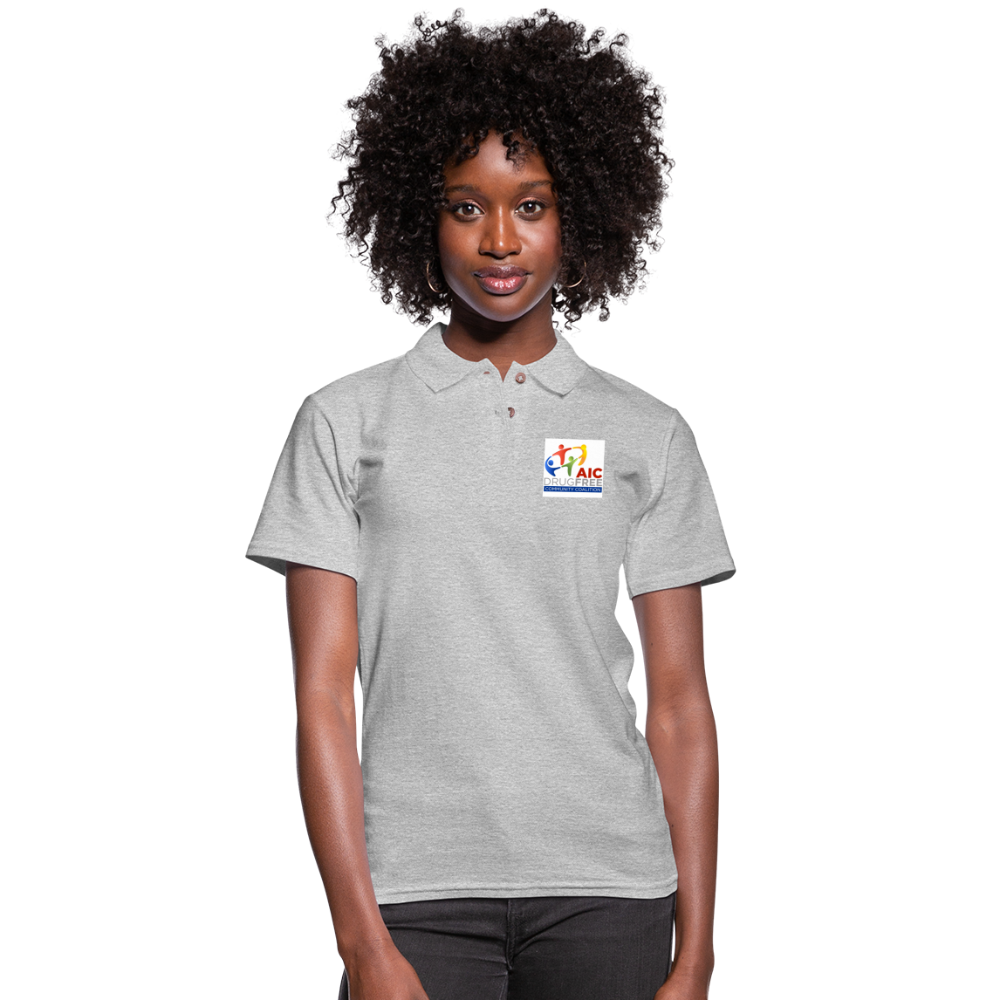 Polo Shirt for Woman | 3 Colors | AIC DrugFree Community Coalition - heather gray