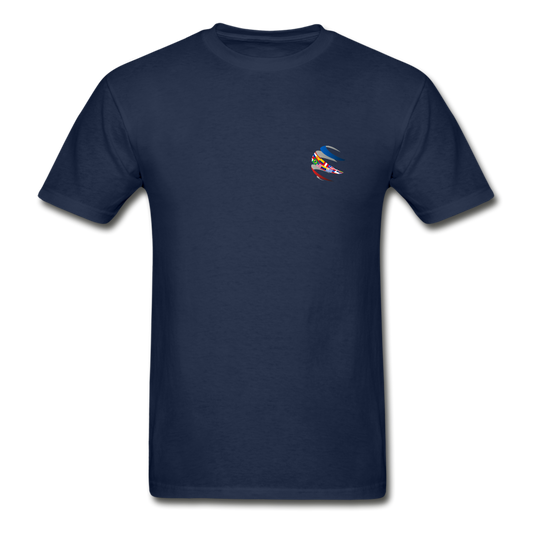 T-Shirt | Navy Blue | Capellan | Flags on Chest - navy