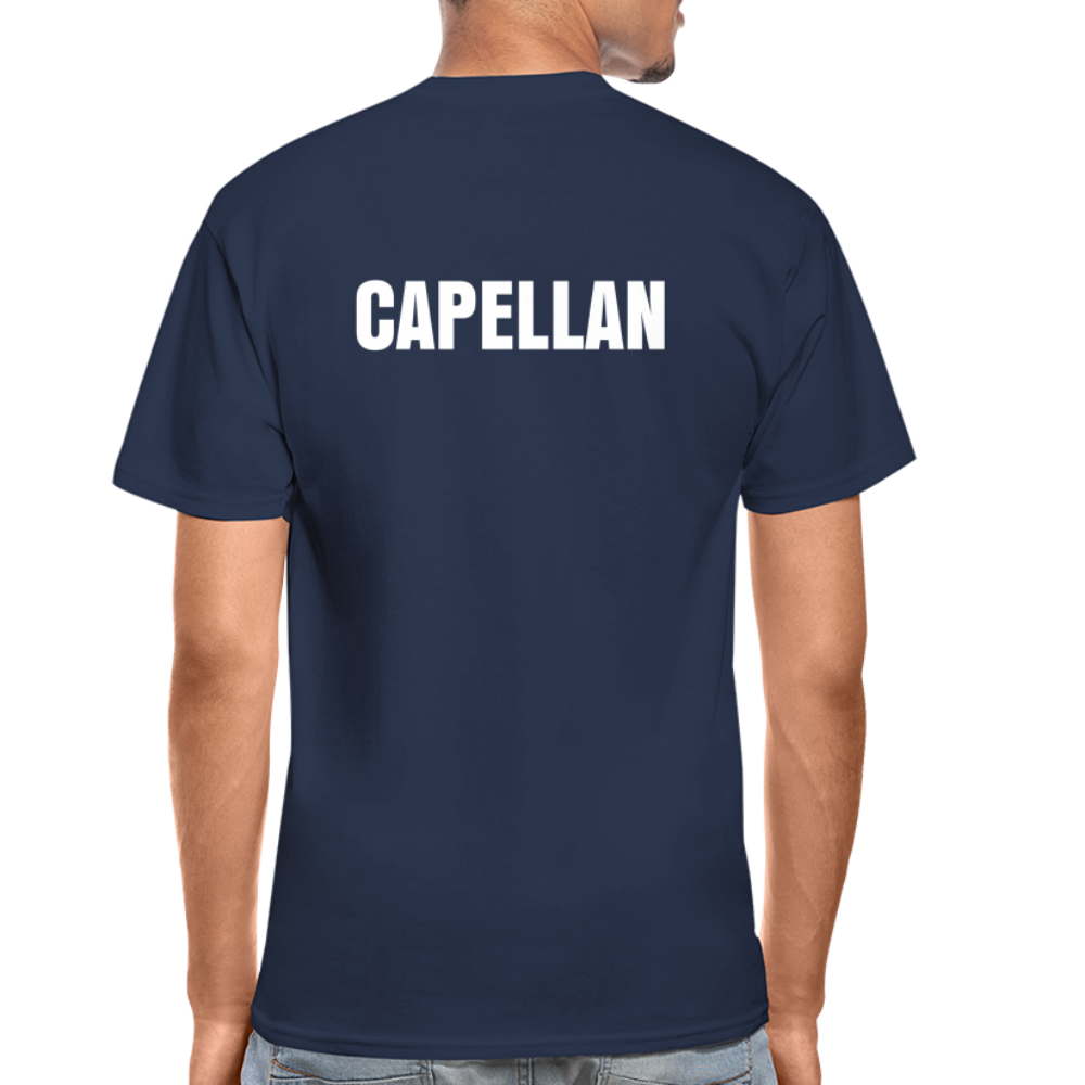 T-Shirt | Navy Blue | Capellan | Flags on Chest - navy