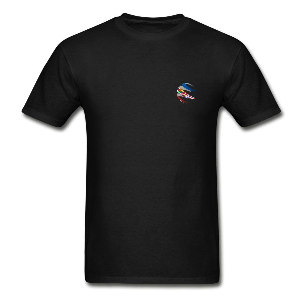 Black T-Shirt | Capellan | Flags on Chest - black