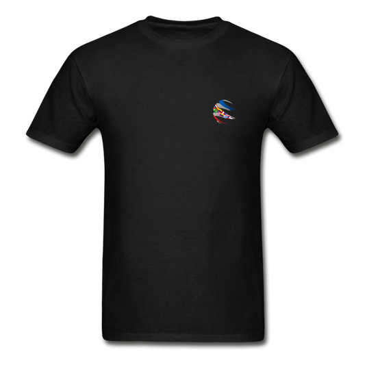 Black T-Shirt | Capellan | Flags on Chest - black