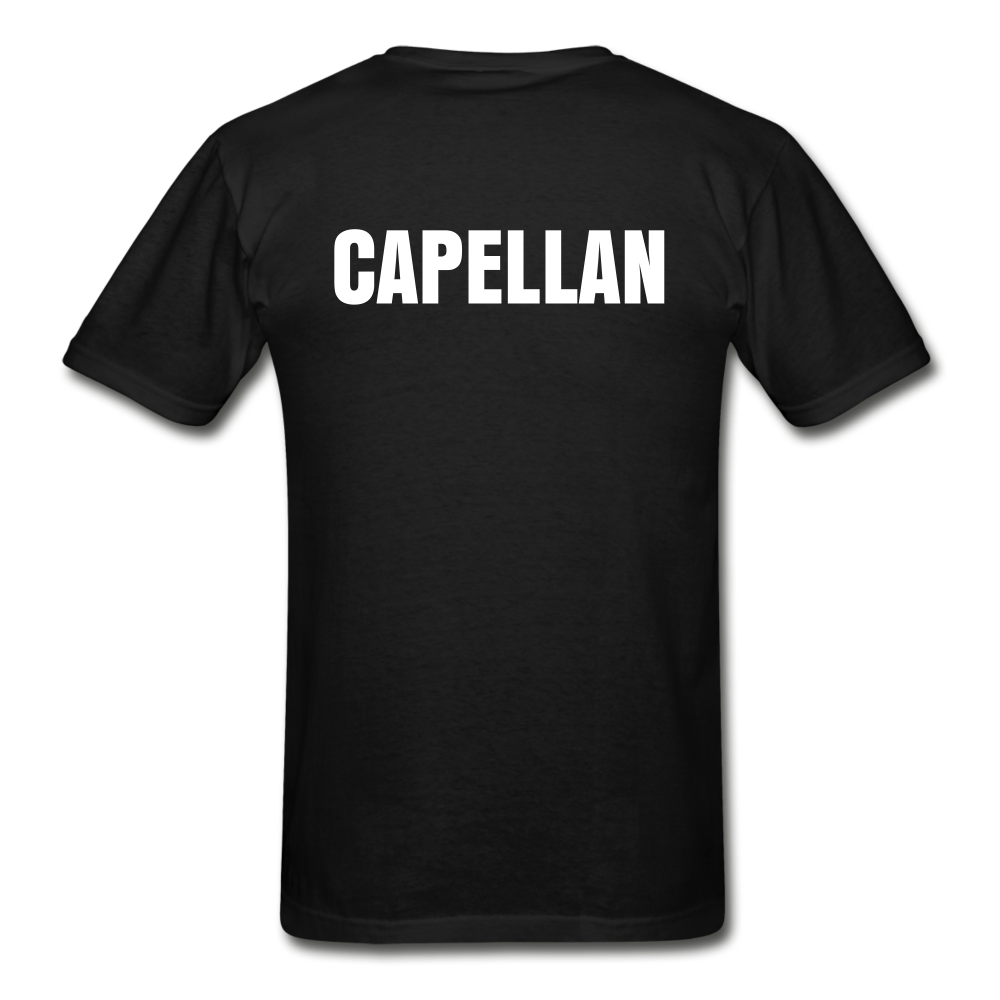 Black T-Shirt | Capellan | Flags on Chest - black