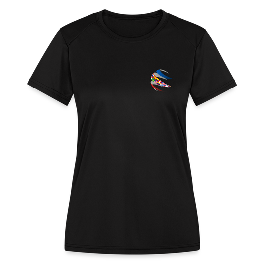 Black Sports Performance T-Shirt for Women | Capellan - black