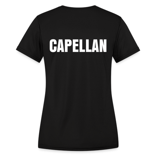 Black Sports Performance T-Shirt for Women | Capellan - black