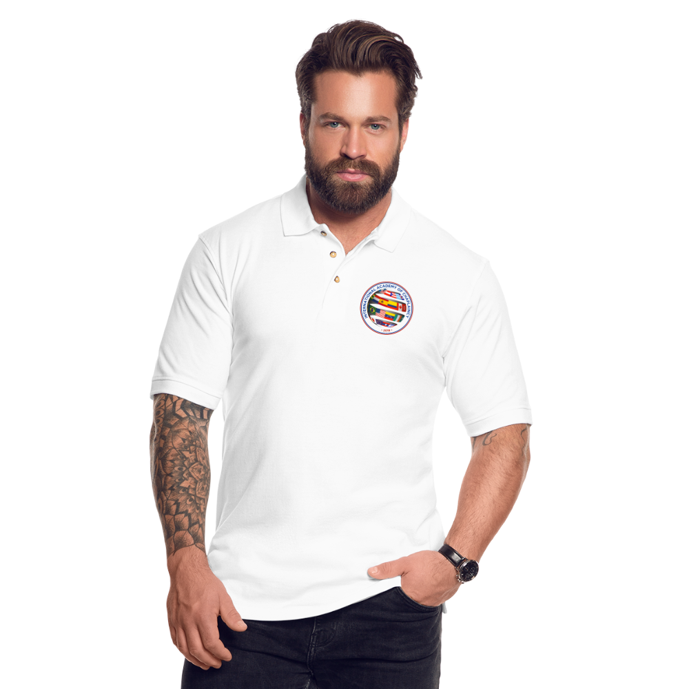 White Polo Shirt for Men | AIC Capellania Logo - white