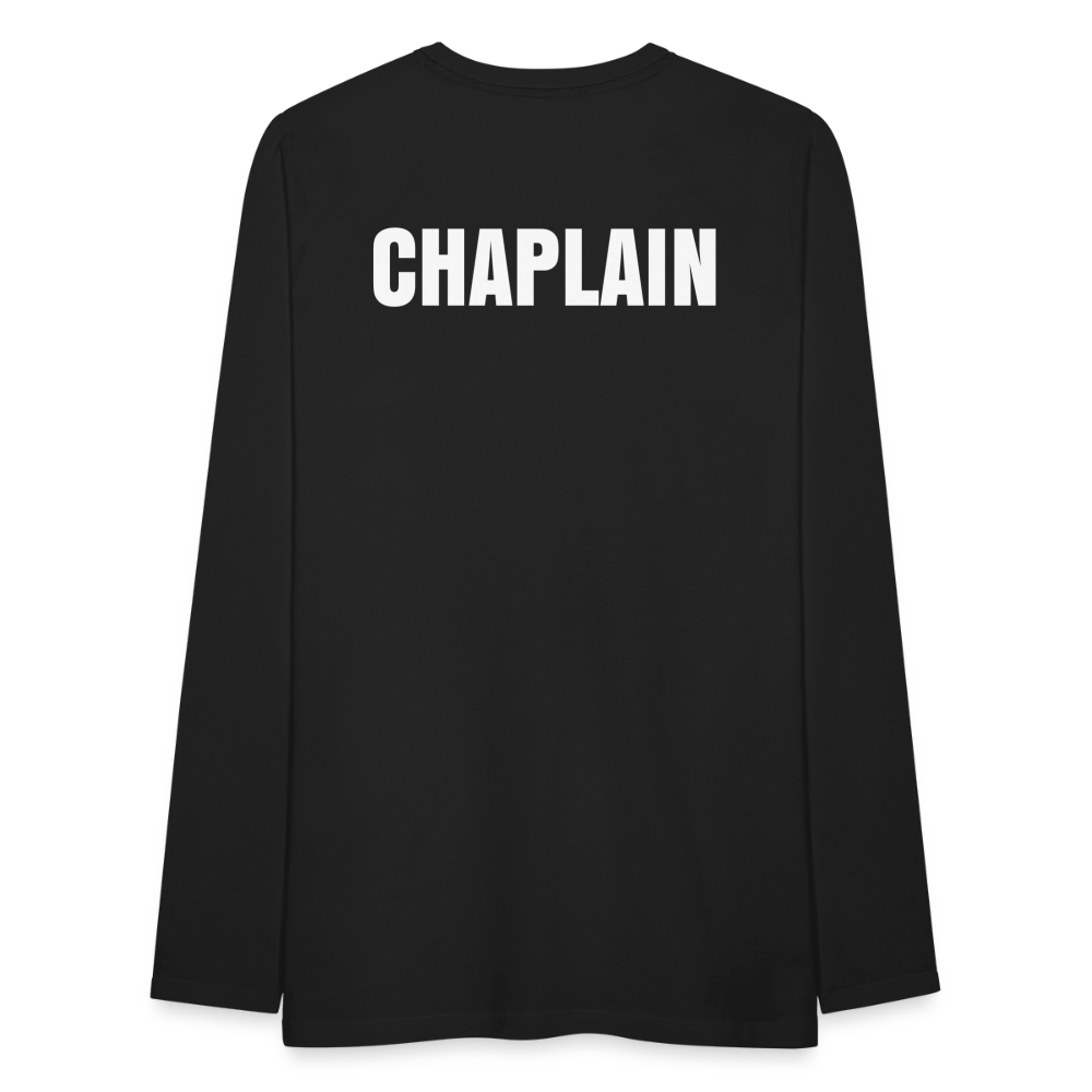 Black Men's Long Sleeve T-Shirt | Chaplain | AIC Capellania Logo - black