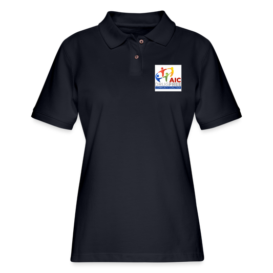 Polo Shirt for Woman | 3 Colors | AIC DrugFree Community Coalition - midnight navy