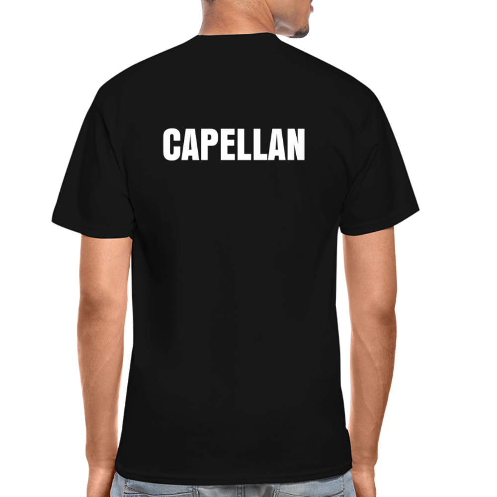 Black T-Shirt | Capellan | Flags on Chest - black