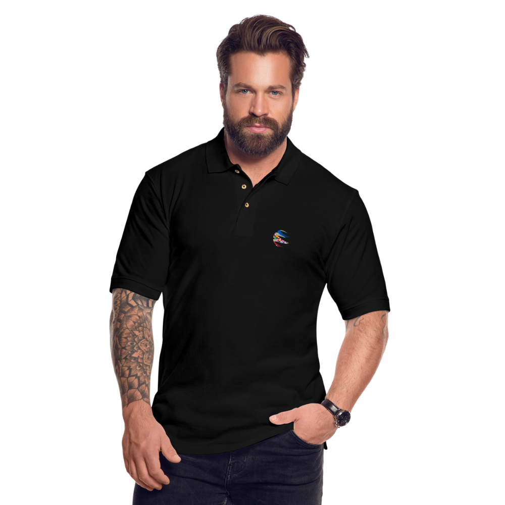 Black Polo Shirt for Men | Capellan - black
