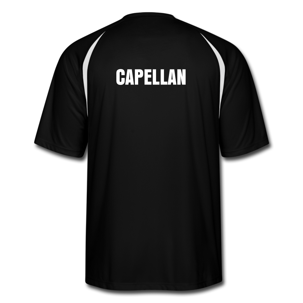 Black Sports Performance T-Shirt | Capellan - black/white